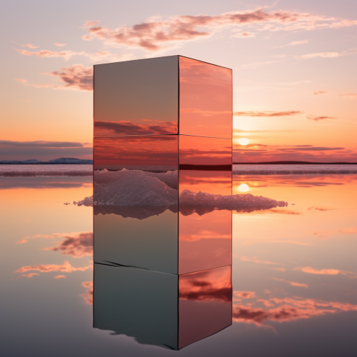bonjourhk_cubic_form_in_mirror_texture_with_a_camargue_sunset_b_f36cce82-e36e-4bba-91b6-a6562cb5bace.png